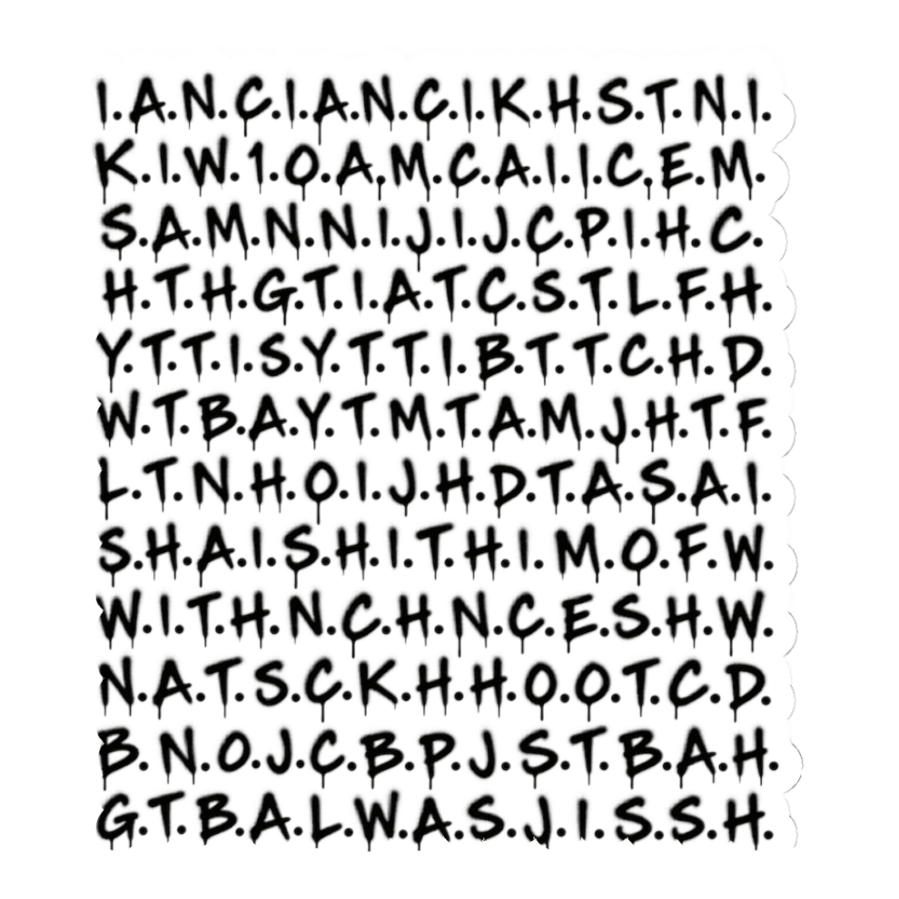 Dripping Chicanery Sticker — Funny Dripping Acronym Letters — White