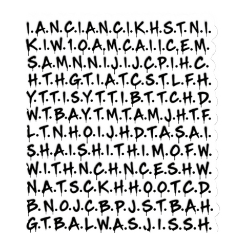 Dripping Chicanery Sticker — Funny Dripping Acronym Letters — White