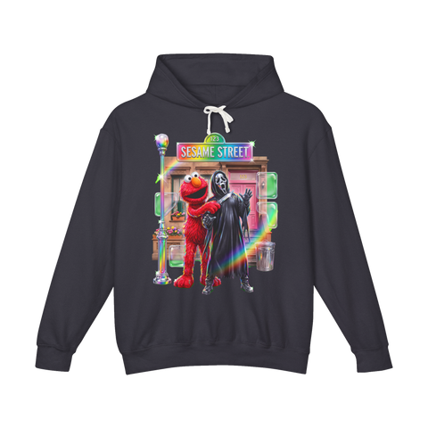 Elmo Has The Knife Hoodie — Funny Elmo Ghostface Sesame Street Scream — Black