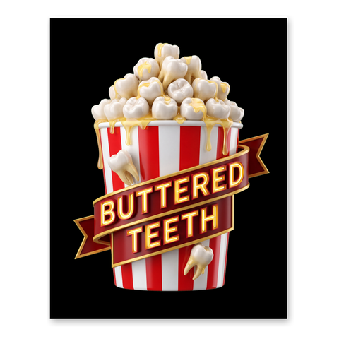 Extra Butter Molars Weird Dental Art Poster