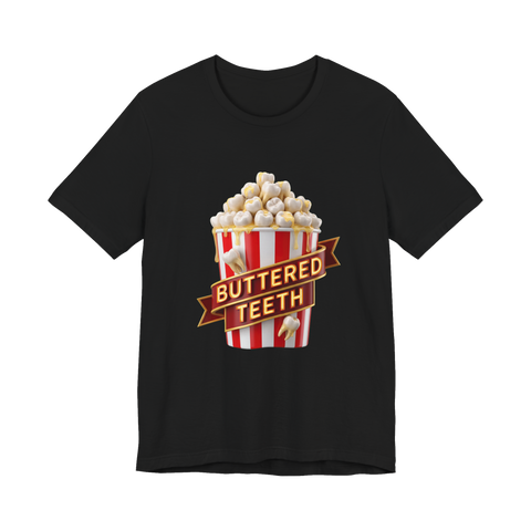 Extra Butter Molars — Creepy Movie Theater Graphic Tee — Black