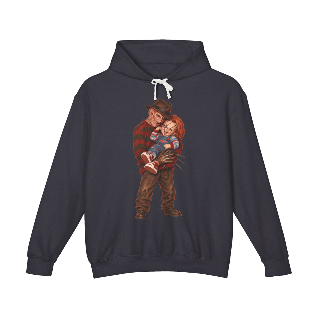 Family Portrait 1988 Hoodie — Funny Freddy Krueger Chucky — Black