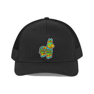 Festive Beating Receptacle Piñata Hat — Funny Burnout Trucker Cap
