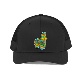 Festive Beating Receptacle Piñata Hat — Funny Burnout Trucker Cap
