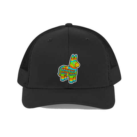 Festive Beating Receptacle Piñata Hat — Funny Burnout Dad Cap