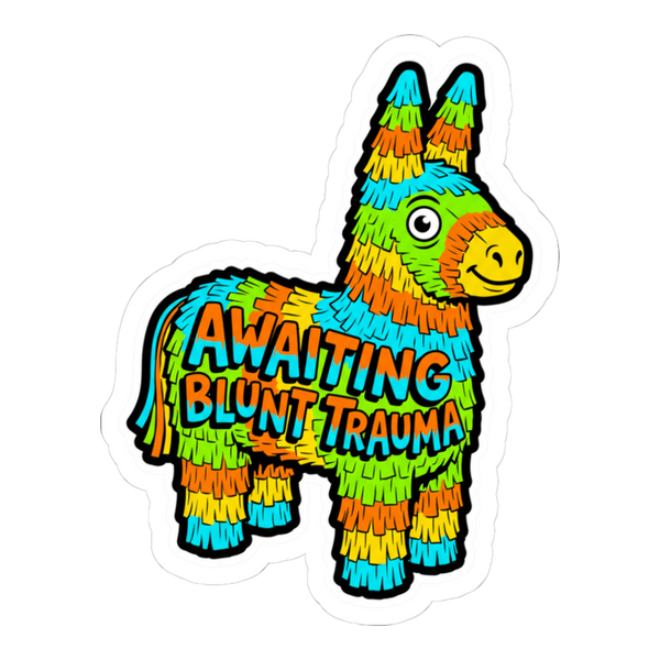 Festive Beating Receptacle — Funny Piñata Burnout Sticker