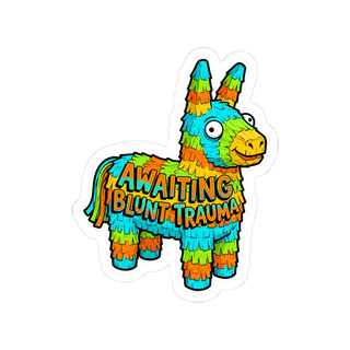 Festive Beating Receptacle — Funny Piñata Burnout Sticker