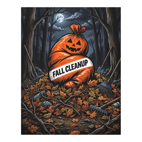 Festive Yard Waste Canvas — Spooky Season Opens Autumn True Crime Dark — 0.75''