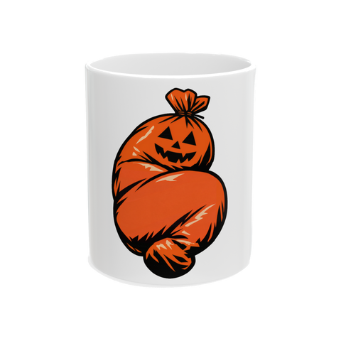 Festive Yard Waste Mug — Spooky Season Opens Autumn True Crime Suburbs