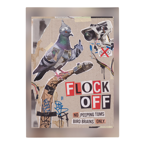 Flock Off Canvas — Anti-Surveillance Camera Punk Wall Art — 0.75''