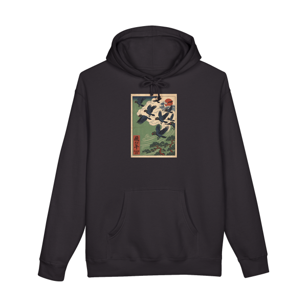 Flock Off — Birds Aren't Real Crow Hoodie — Black