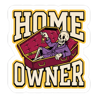 Forever Home Coffin Sticker — Funny Real Estate Joke