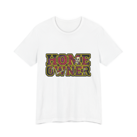 Forever Home coffin graphic t-shirt, a dark humor joke about the millennial housing market