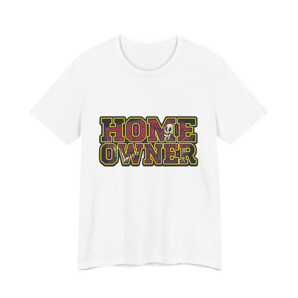 Forever Home coffin graphic t-shirt, a dark humor joke about the millennial housing market