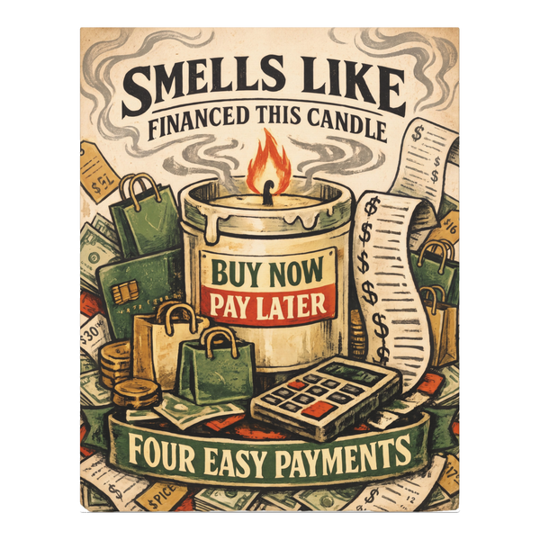 Four Easy Payments — Funny Debt Wall Art — 0.75''
