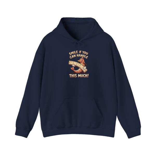 Four Honest Inches — Funny Gag Gift Hoodie — Navy