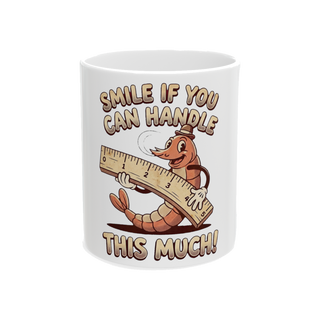 Four Honest Inches Mug — Funny Vintage Worm Gag Gift