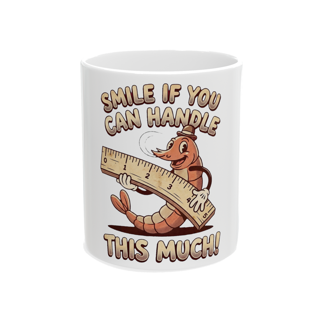 Four Honest Inches Mug — Funny Vintage Worm Gag Gift