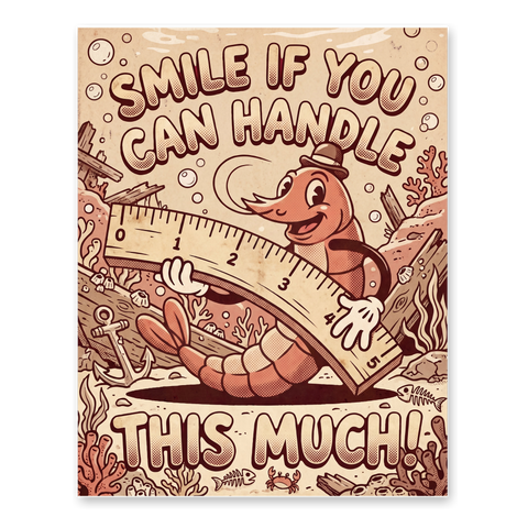 Four Honest Inches — Funny Worm Poster