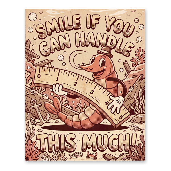 Four Honest Inches — Funny Worm Poster
