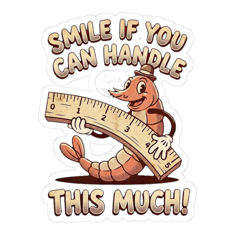 Four Honest Inches Sticker — Funny Vintage Worm Gag Gift — White