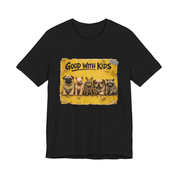 T-shirt that says Free Beast-Folk To Good Home, a funny sci-fi monster adoption joke.