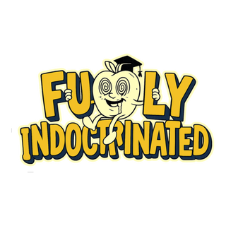Fully Indoctrinated Sticker — Funny Compliance Mascot Decal