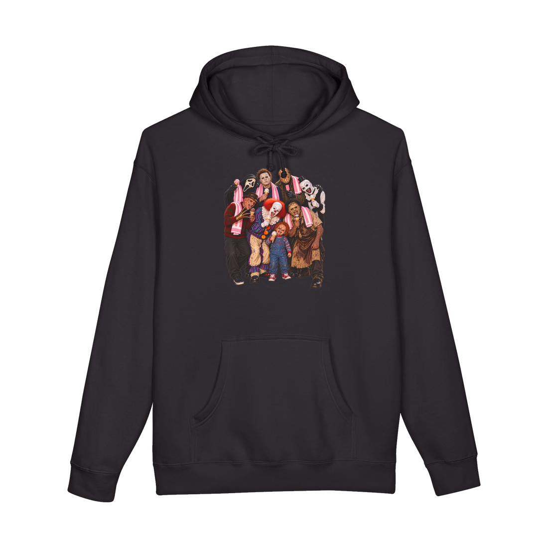 Good Guys Ice Cream Social Hoodie — Horror Movie Villains Ice Cream — Black