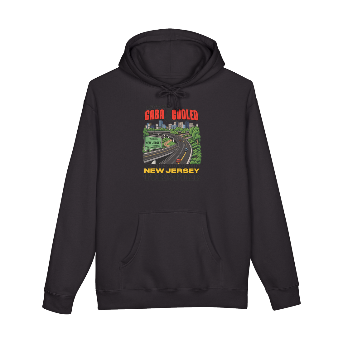 Got My Gabagooled Hoodie — Funny Sopranos Gabagool New Jersey Turnpike — Black