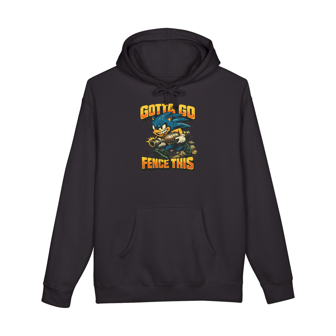 Blue hedgehog parody gotta fence fast catalytic converter meme hoodie