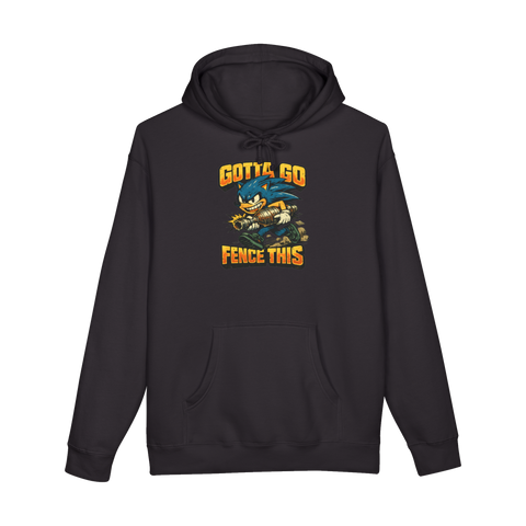 Blue hedgehog parody gotta fence fast catalytic converter meme hoodie