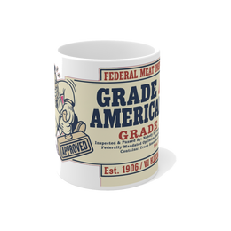 Grade A American Stamp — Funny Retro Inspector Coffee Mug