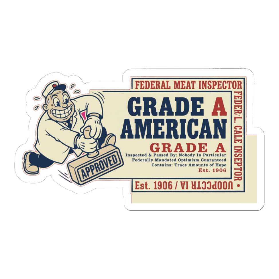 Grade A American Sticker — Funny Sarcastic Laptop Decal