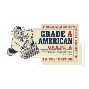 Grade A American Sticker — Funny Sarcastic Laptop Decal