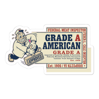 Grade A American Sticker — Funny Sarcastic Laptop Decal