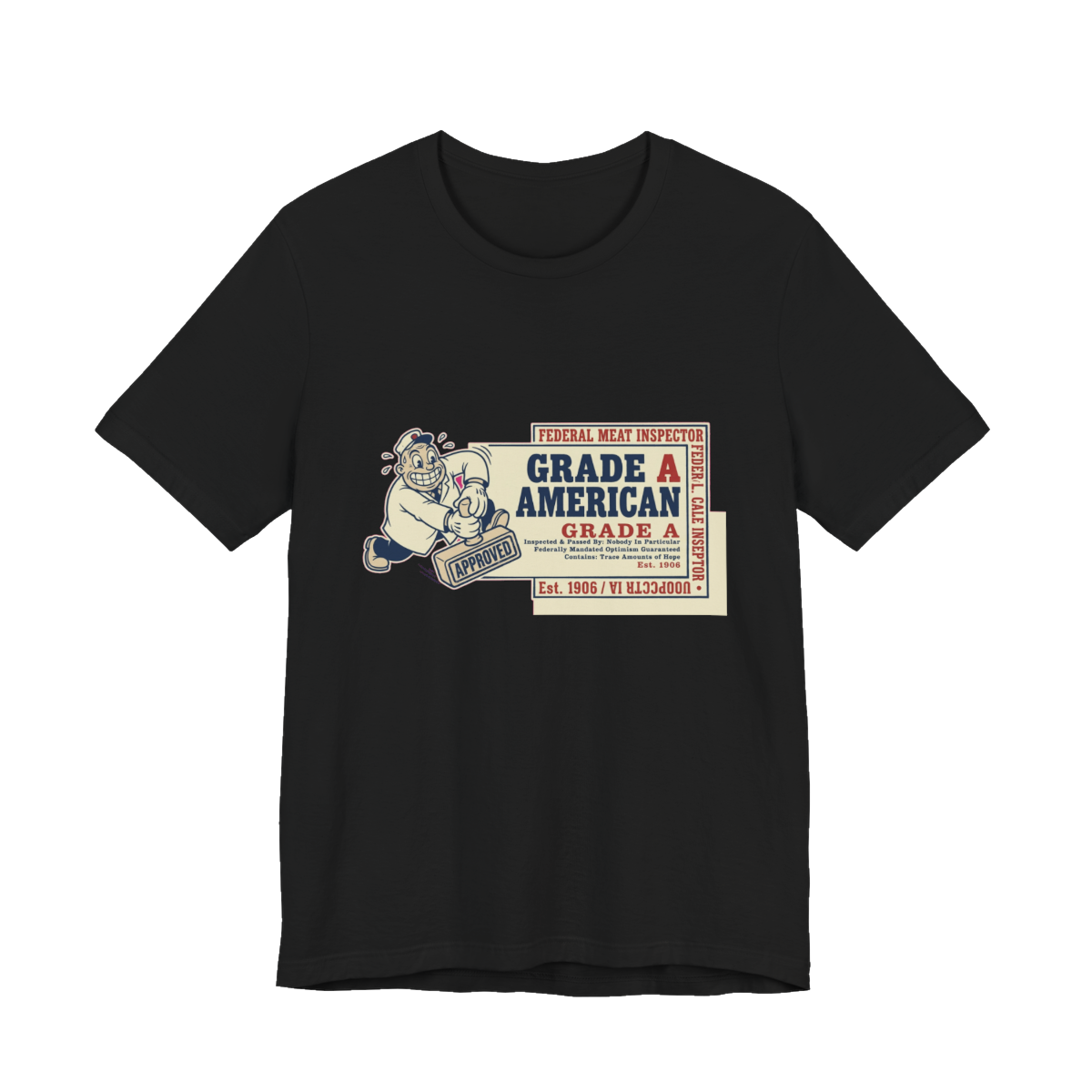 Grade A American Tee — Funny Ironic Mascot Shirt