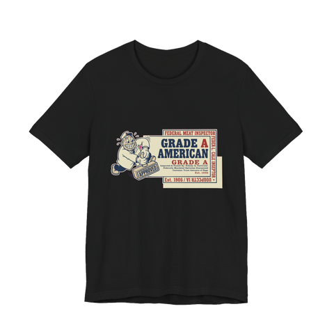 Grade A American Tee — Funny Ironic Mascot Shirt