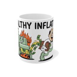 Healthy Inflation Federal Reserve Mug — Funny Money Printer Cup