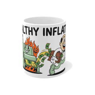 Healthy Inflation Federal Reserve Mug — Funny Money Printer Cup