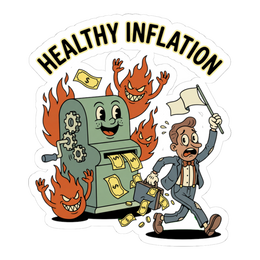 Healthy Inflation Sticker - Funny Federal Reserve Money Printer Decal
