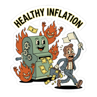 Healthy Inflation Sticker - Funny Federal Reserve Money Printer Decal