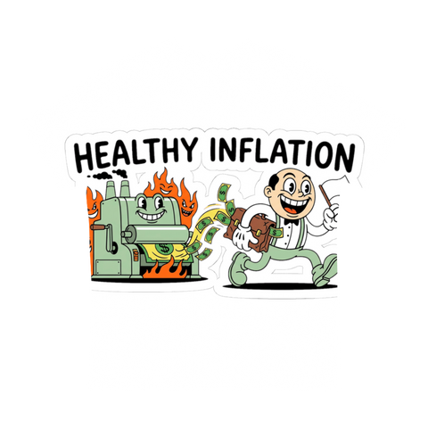 Healthy Inflation Sticker - Funny Federal Reserve Money Printer Decal