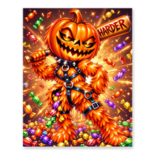 Hit Me Harder Funny Pumpkin Piñata Halloween Poster