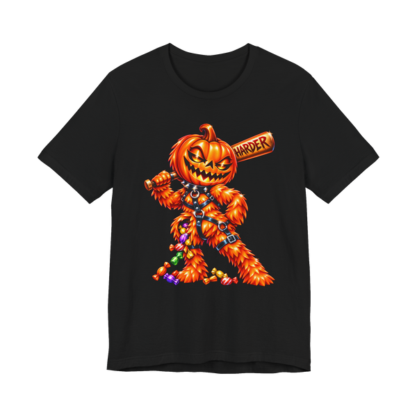 Hit Me Harder T-Shirt — Spooky Season Opens Funny Pumpkin Pinata Kink — Black