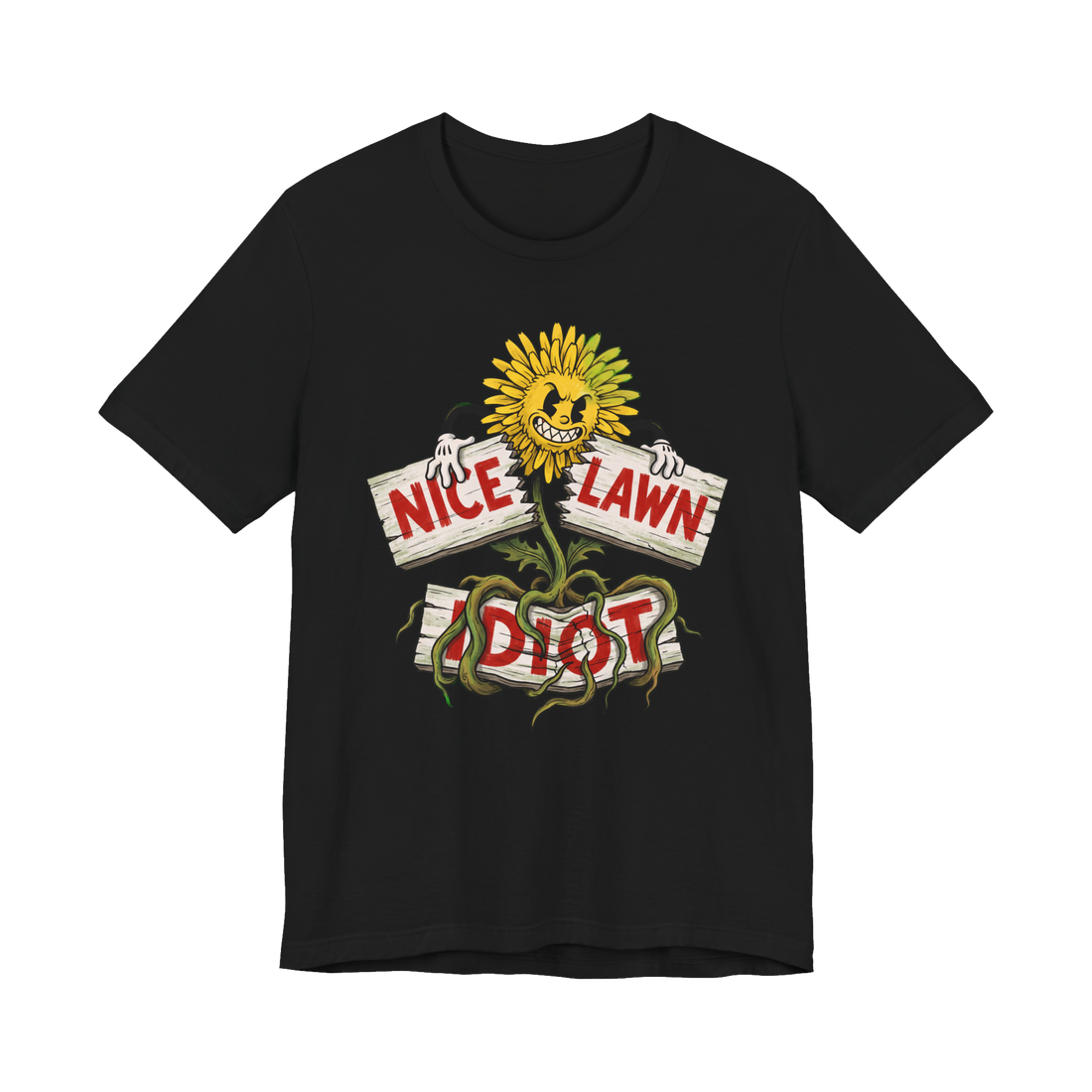 HOA Spite Weed — Funny Anti-HOA Lawn Care T-Shirt — Black