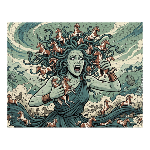 Hold Your Horses Medusa Puzzle — Funny Mythology Gift