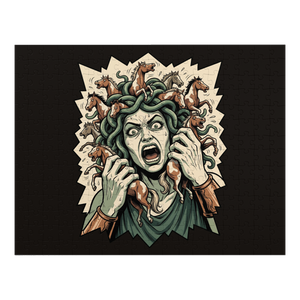 Hold Your Horses Medusa Puzzle — Funny Mythology Gift