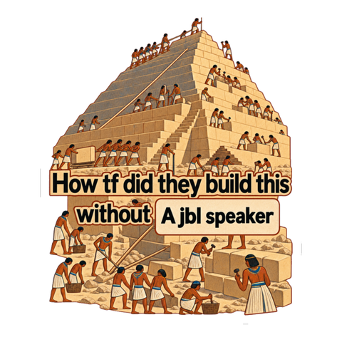 how tf did they build this Sticker — Funny Ancient Egypt — White