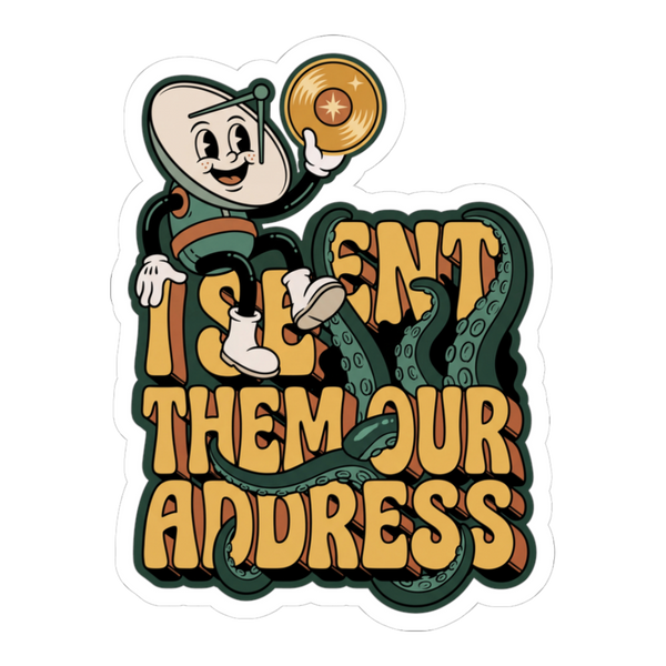 I Doxxed Earth Sticker — Funny Sci-Fi Decal