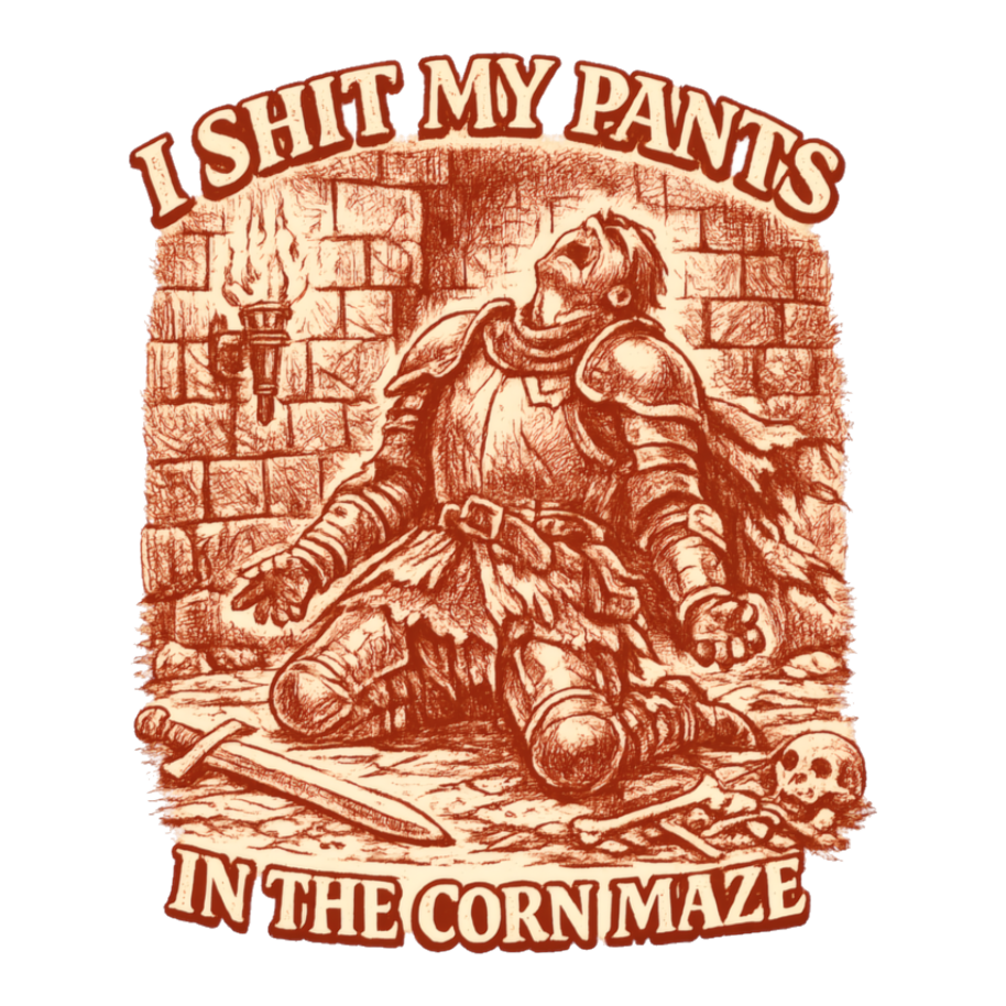 Corn Maze Critical Fail Sticker — Funny Halloween DnD RPG — White